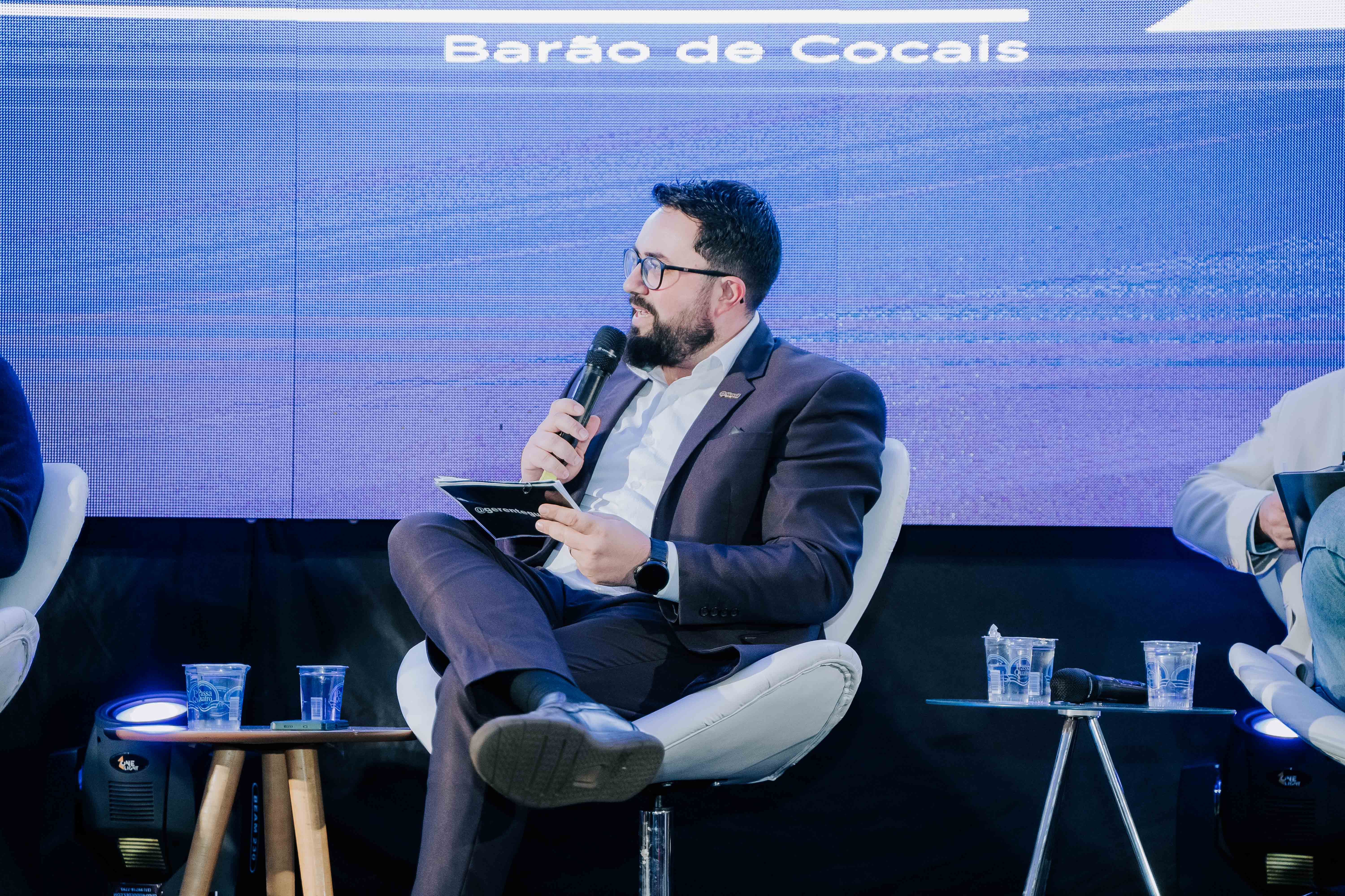 Gustavo em painel empresarial Barão de Cocais